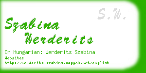 szabina werderits business card